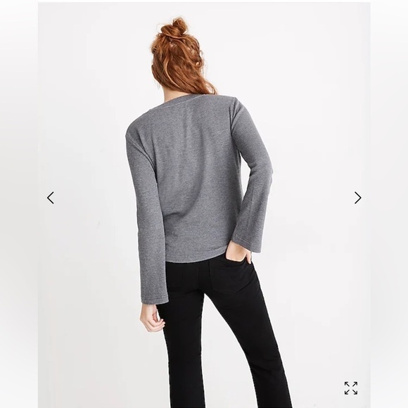 Madewell Heathered Thermal Henley Tee size M - Picture 9 of 15